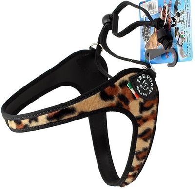 Kattsele Tre Ponti leopardmönstrad