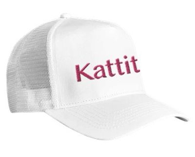 Supercat Truckerkeps Kattityd vit/rosa