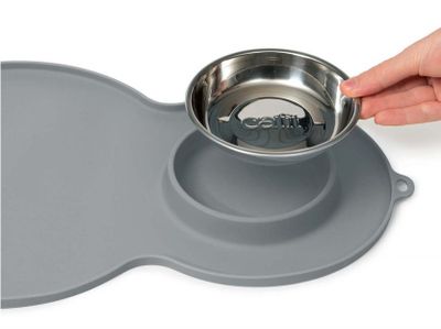CatIt Peanut Underlägg grå med matskål