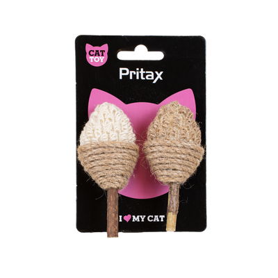 Kattleksak Natural 2-pack Kottar