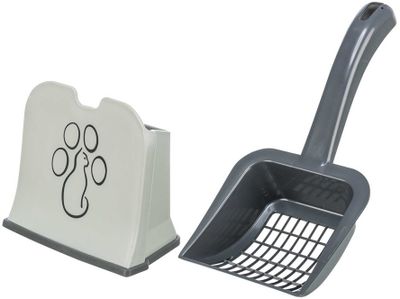 Spade med hållare kattmotiv
