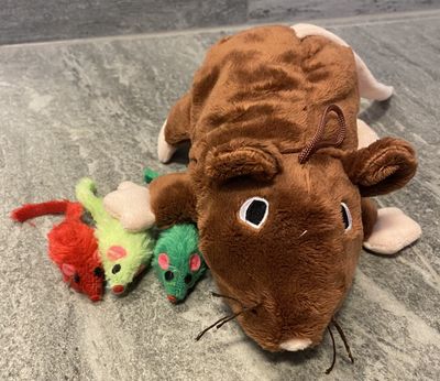 Kattleksak Den Stora Råttan Vit