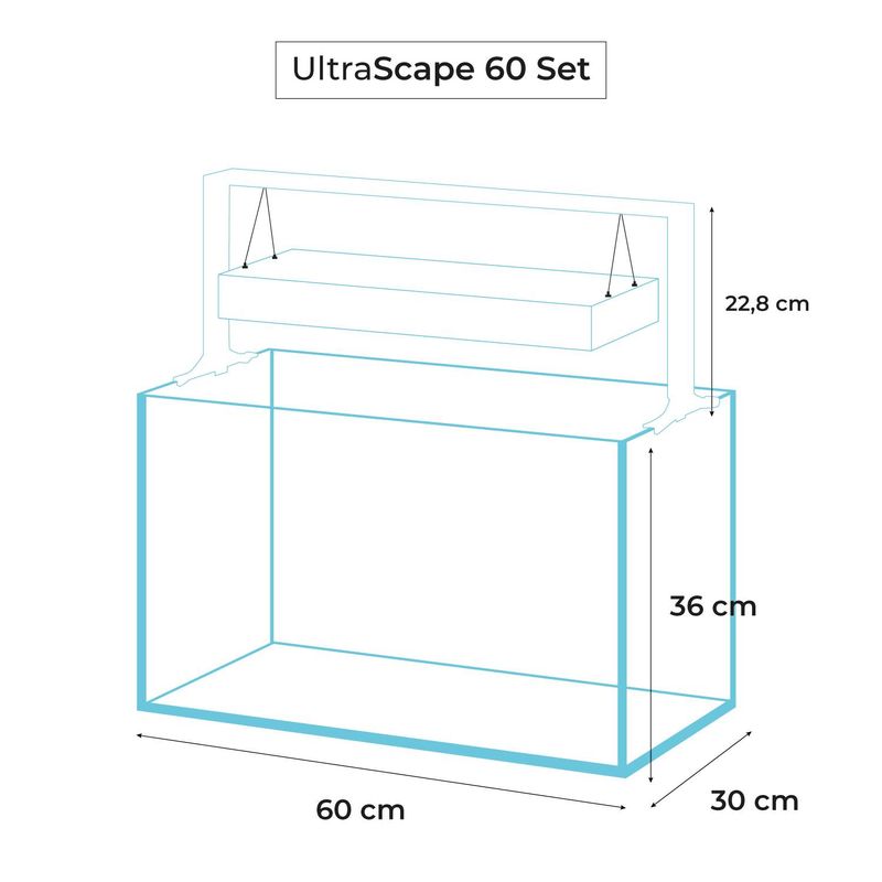 Aquael UltraScape 60 Snow 64L