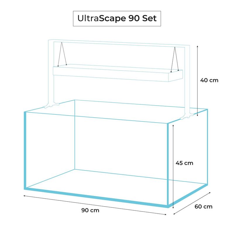 Aquael UltraScape 90 Snow 243L Möbelakvarium