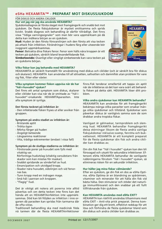 Medicin Hexamita 20ml