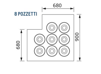 Glassdisk Pozzetti - 2 rad