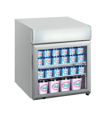 Bordsfrys (exponeringsfrys) för glass