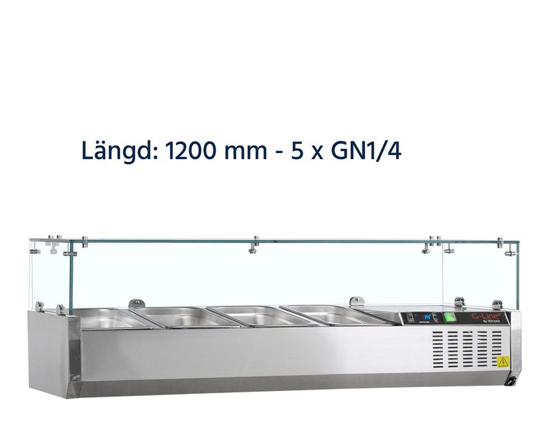 Kylränna - Glasöverhylla 1/4 GN