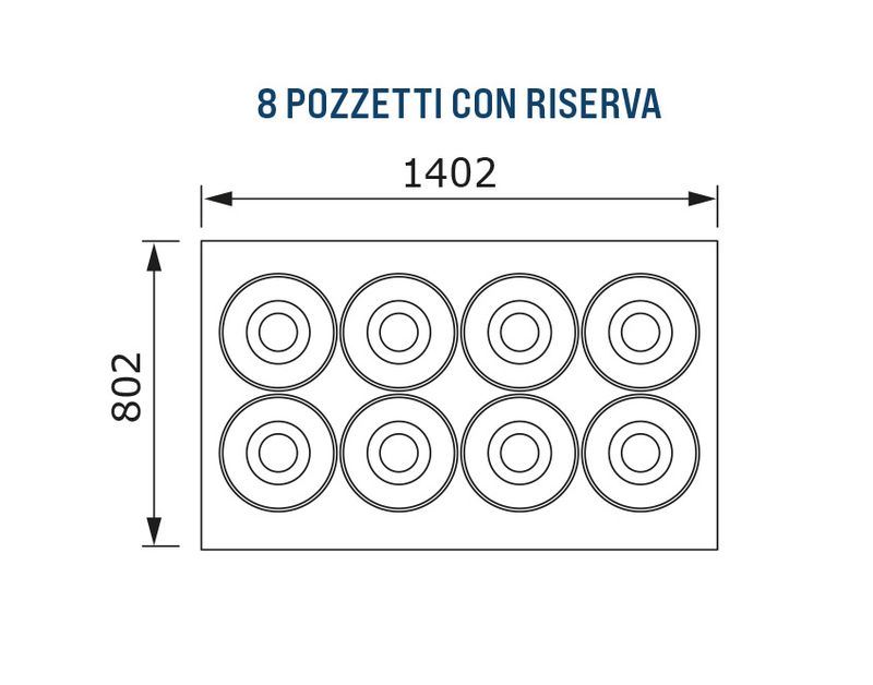 Glassdisk Pozzetti - 2 rad Ø 26
