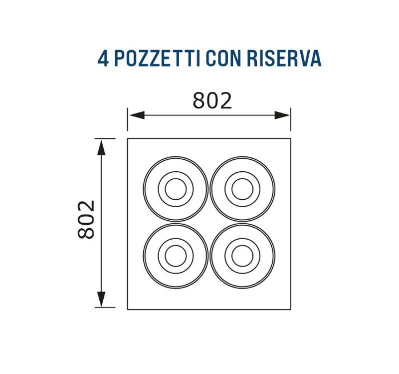 Glassdisk Pozzetti - 2 rad Ø 26