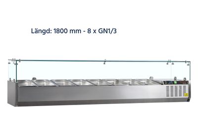 Kylränna - Glasöverhylla 1/3 GN