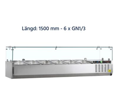 Kylränna - Glasöverhylla 1/3 GN