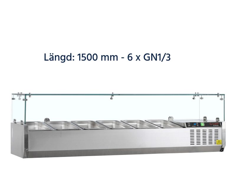 Kylränna - Glasöverhylla 1/3 GN