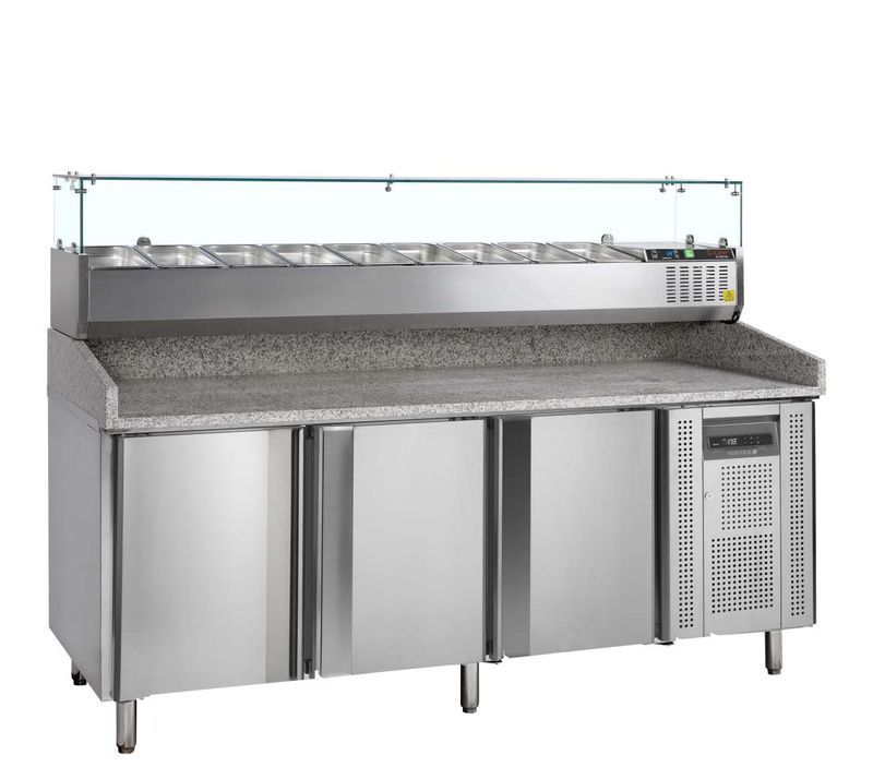 Pizzakylbänk inkl. kylränna