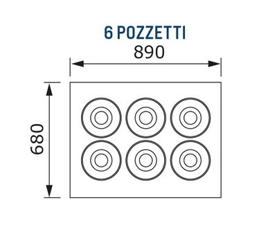 Glassdisk Pozzetti - 2 rad