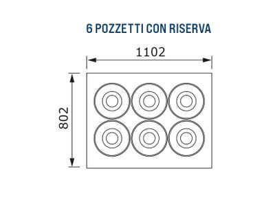 Glassdisk Pozzetti - 2 rad Ø 26