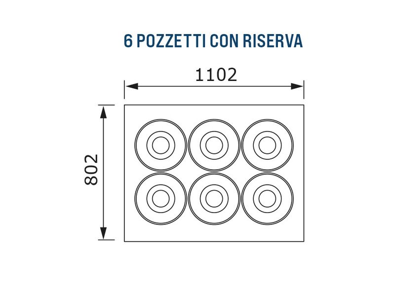 Glassdisk Pozzetti - 2 rad Ø 26