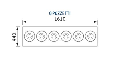 Glassdisk Pozzetti - 1 rad