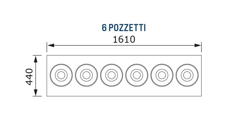Glassdisk Pozzetti - 1 rad