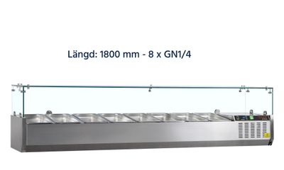 Kylränna - Glasöverhylla 1/4 GN