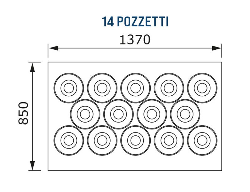 Glassdisk Pozzetti - 3 rad