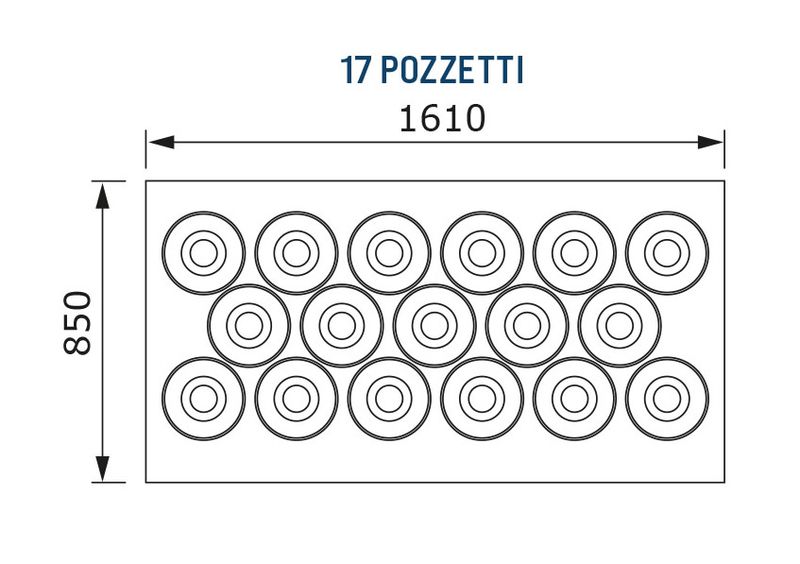 Glassdisk Pozzetti - 3 rad