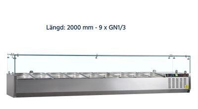 Kylränna - Glasöverhylla 1/3 GN