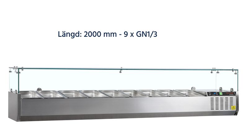 Kylränna - Glasöverhylla 1/3 GN