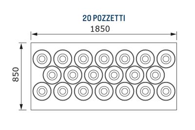 Glassdisk Pozzetti - 3 rad