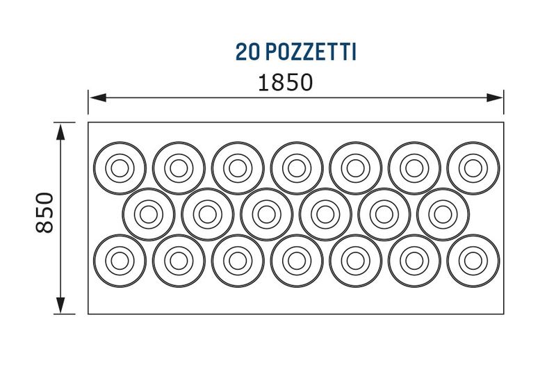 Glassdisk Pozzetti - 3 rad