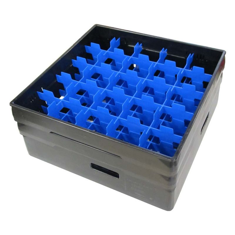 Fackindelad diskkorg för glas diameter max 87 mm