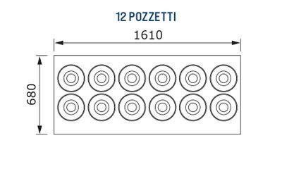 Glassdisk Pozzetti - 2 rad