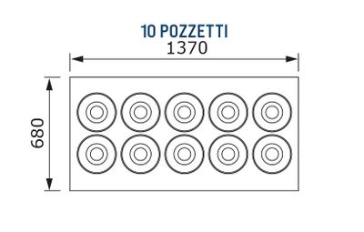 Glassdisk Pozzetti - 2 rad