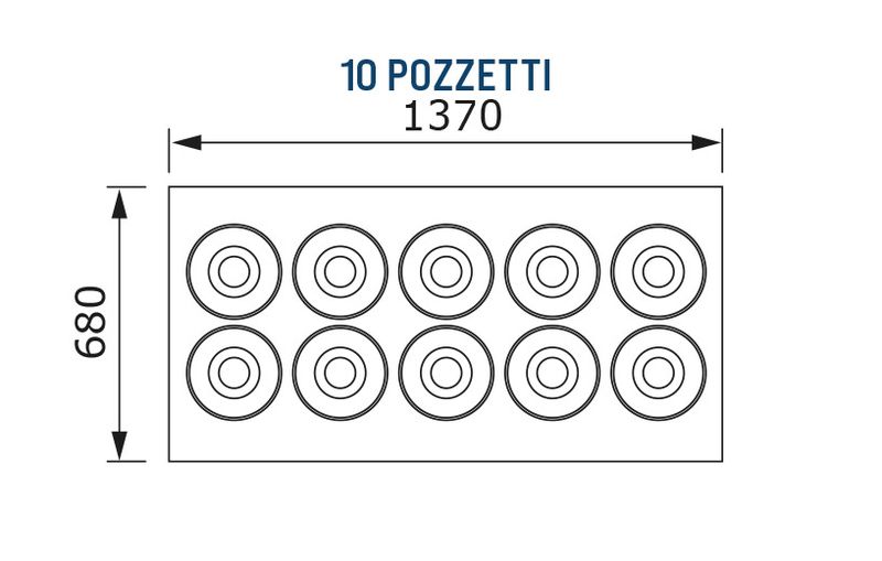 Glassdisk Pozzetti - 2 rad