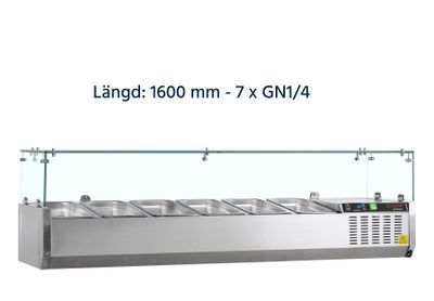 Kylränna - Glasöverhylla 1/4 GN