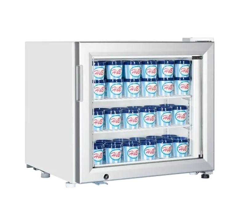 Bordsfrys (exponeringsfrys) för glass