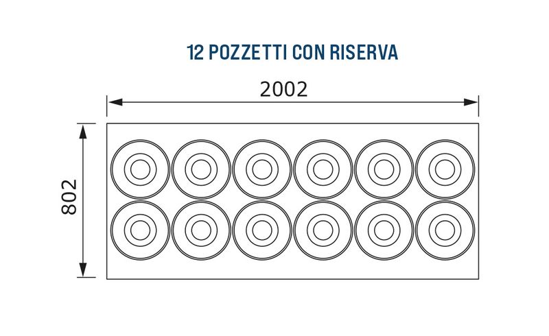 Glassdisk Pozzetti - 2 rad Ø 26