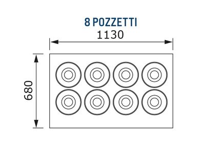 Glassdisk Pozzetti - 2 rad