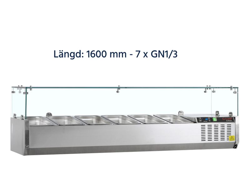 Kylränna - Glasöverhylla 1/3 GN
