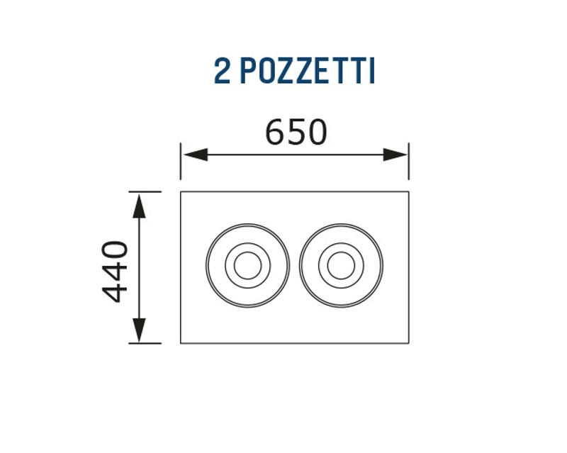 Glassdisk Pozzetti - 1 rad