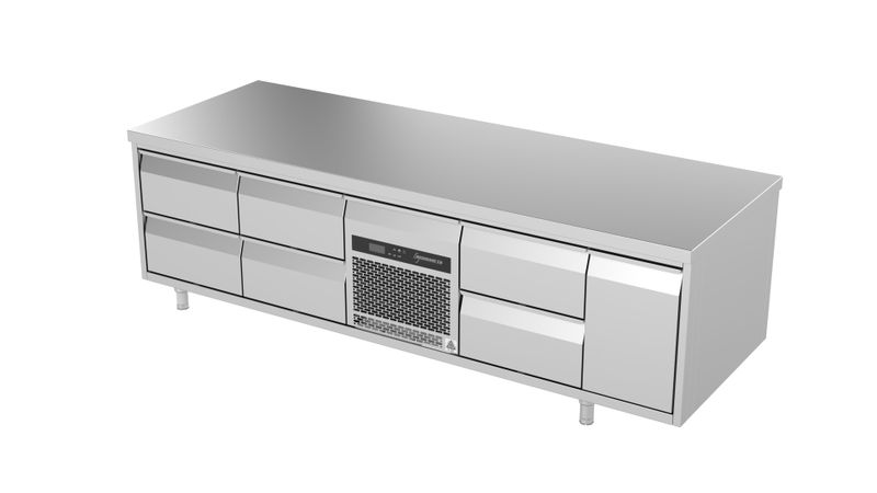 Grillkylbänk med neutral dörr – 2000 mm