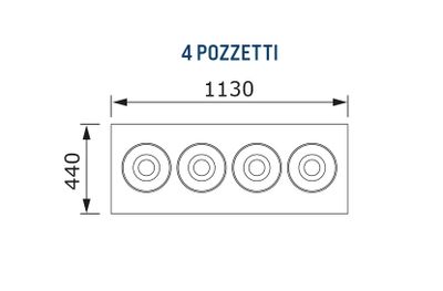 Glassdisk Pozzetti - 1 rad