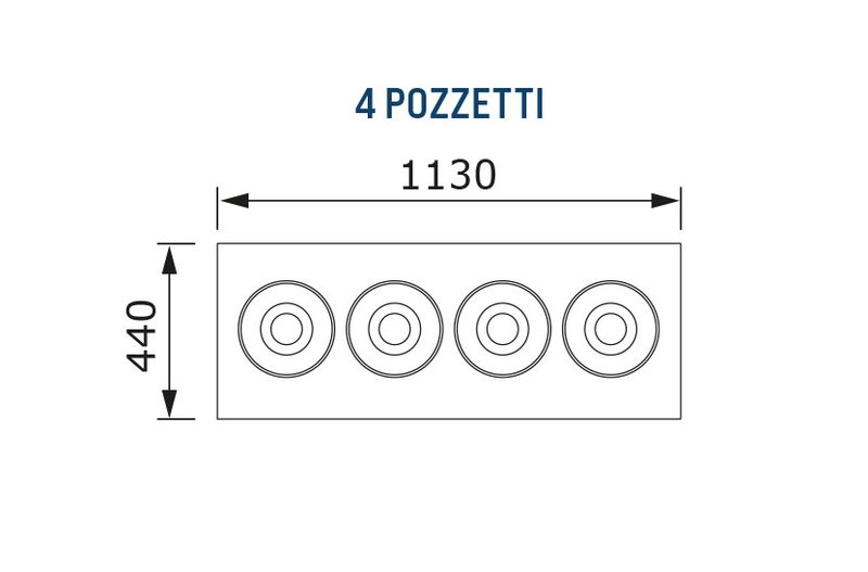 Glassdisk Pozzetti - 1 rad
