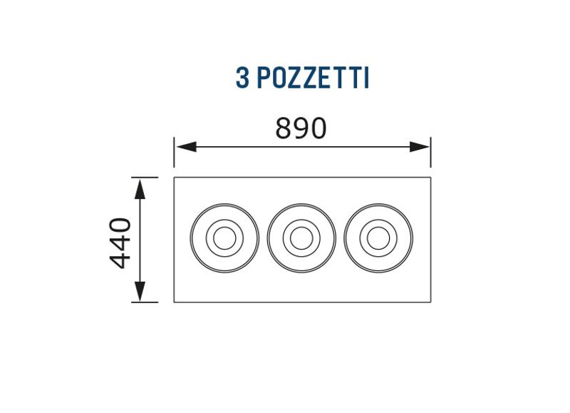 Glassdisk Pozzetti - 1 rad