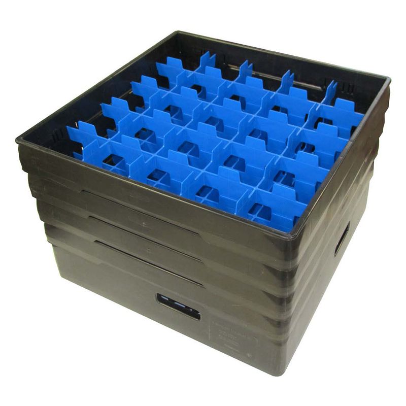 Fackindelad diskkorg för glas diameter max 87 mm