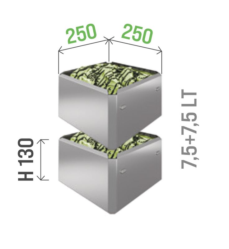 Fykantig karapin för glass