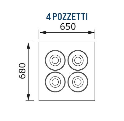Glassdisk Pozzetti - 2 rad