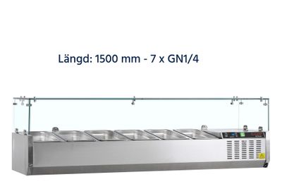 Kylränna - Glasöverhylla 1/4 GN
