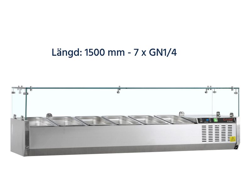 Kylränna - Glasöverhylla 1/4 GN