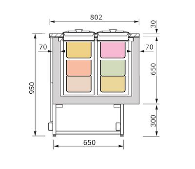 Glassdisk Pozzetti - 2 rad Ø 26